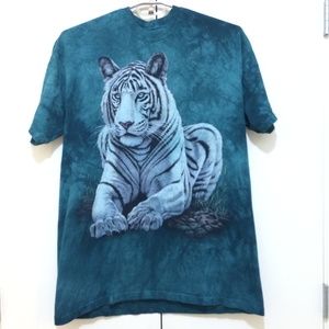 The Mountain T-Shirt Mens Size XL White Tiger